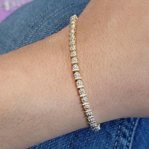 Ross Simmons 14k over sterling diamond tennis bracelet